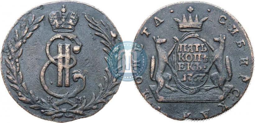 Фото 5 копеек 1767 года КМ 