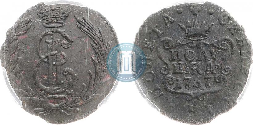 Фото Полушка 1767 года КМ 