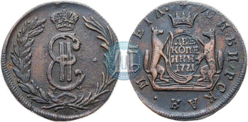 Фото 2 копейки 1771 года КМ 