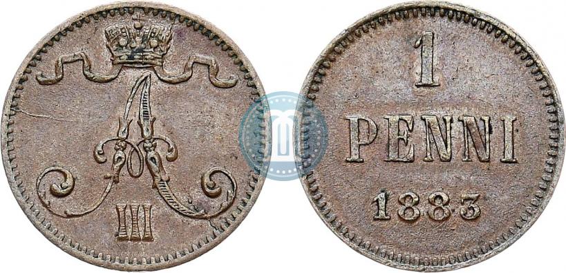 Фото 1 пенни 1883 года  