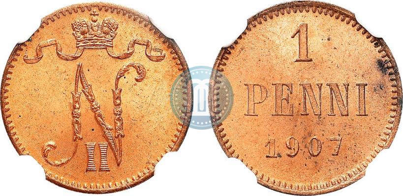 Фото 1 пенни 1907 года  
