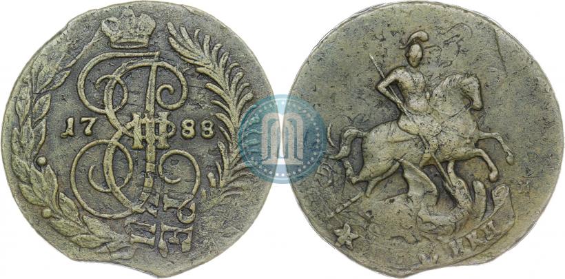 Picture 2 kopecks 1757 year  "Nominal under St. George"