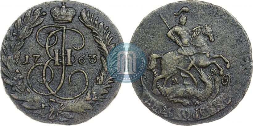 Фото 2 копейки 1763 года ММ 