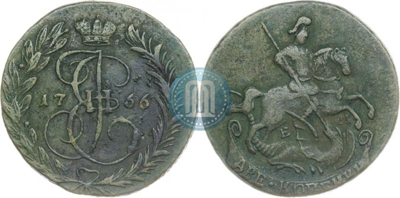 Picture 2 kopecks 1766 year ЕМ 