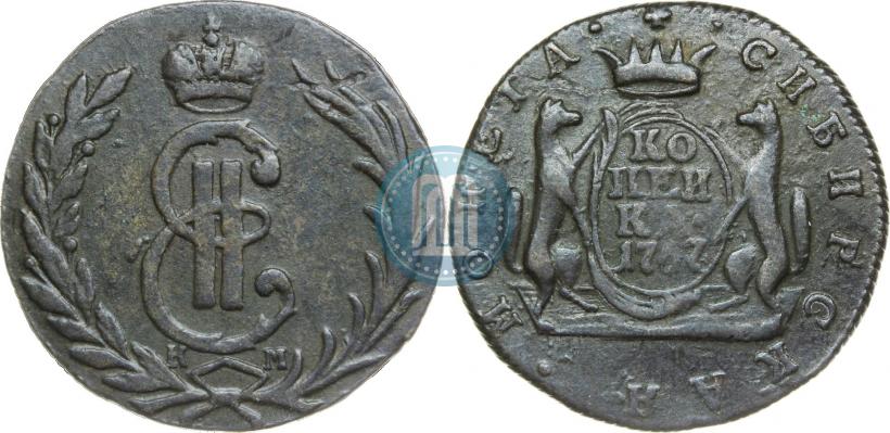 Picture 1 kopeck 1767 year КМ 
