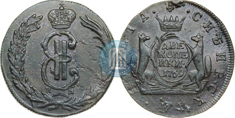 Picture 2 kopecks 1769 year КМ 