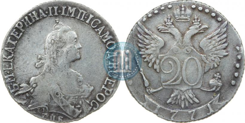 Фото Пара - 3 денги 1771 года  "Герб на аверсе"