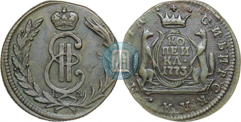 Фото 1 копейка 1771 года КМ 