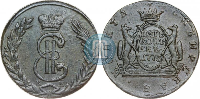 Picture 5 kopecks 1773 year КМ 