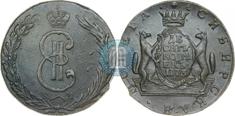 Picture 10 kopecks 1773 year КМ 