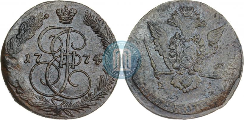 Фото 5 копеек 1774 года ЕМ 