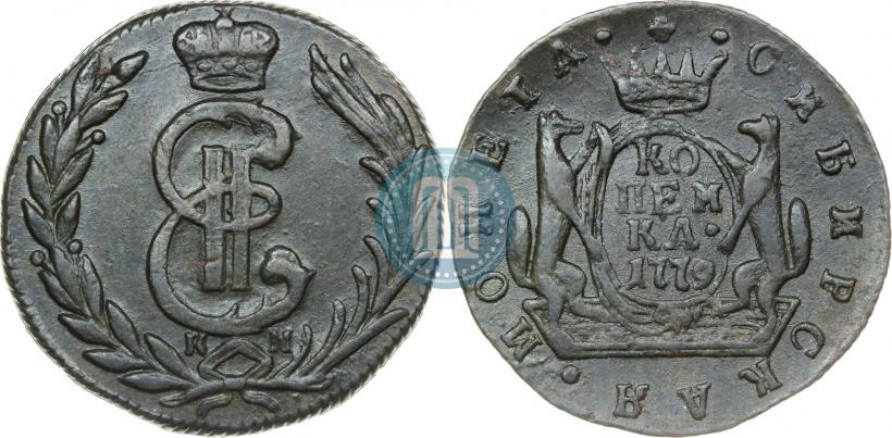 Фото 1 копейка 1779 года КМ 