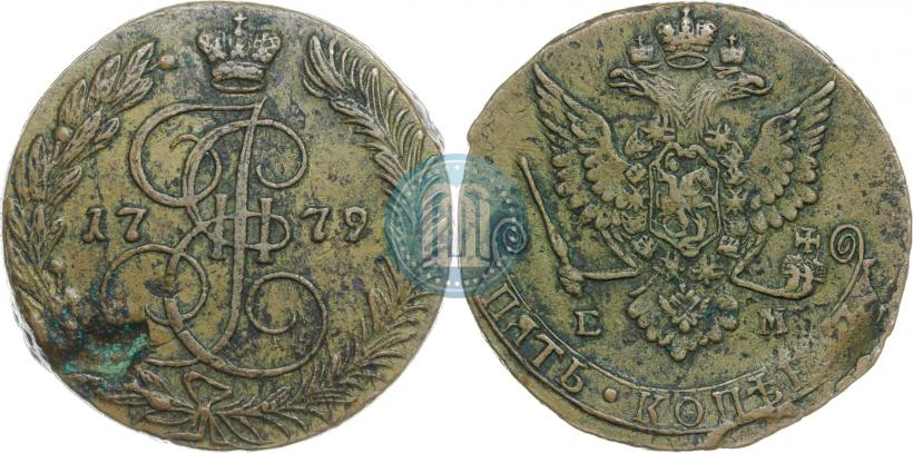 Picture 5 kopecks 1779 year ЕМ 