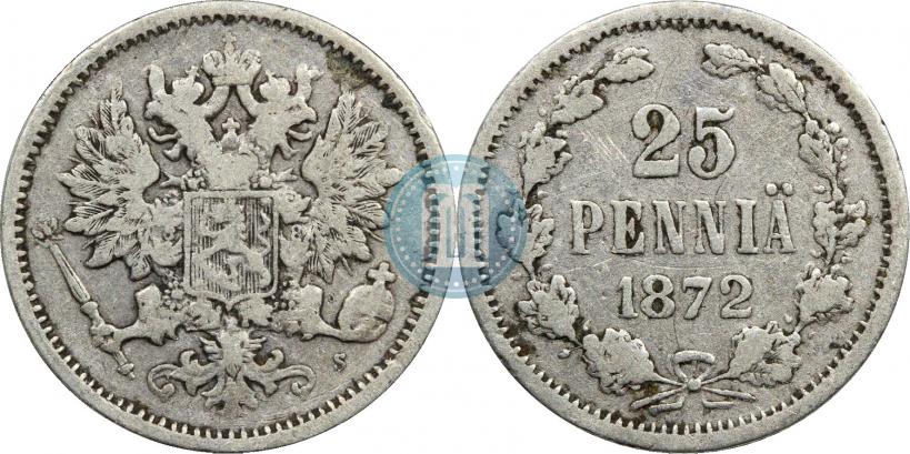 Фото 25 пенни 1872 года S 