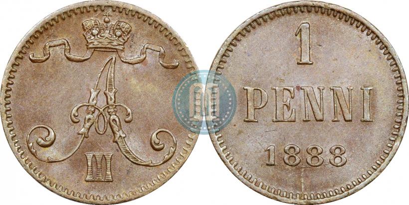 Фото 1 пенни 1888 года  