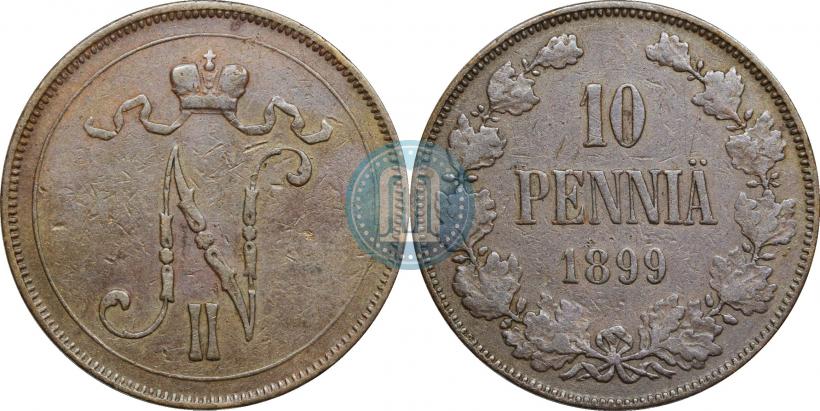 Фото 10 пенни 1899 года  
