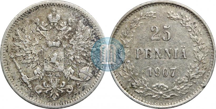 Фото 25 пенни 1907 года L 