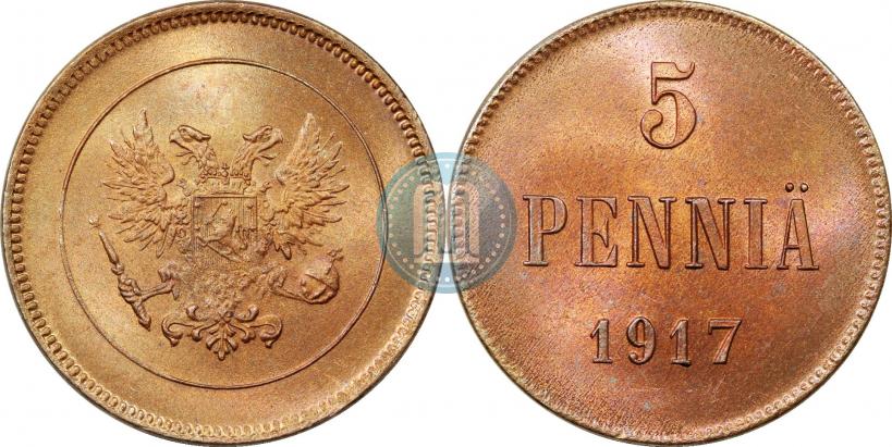 Фото 5 пенни 1917 года  
