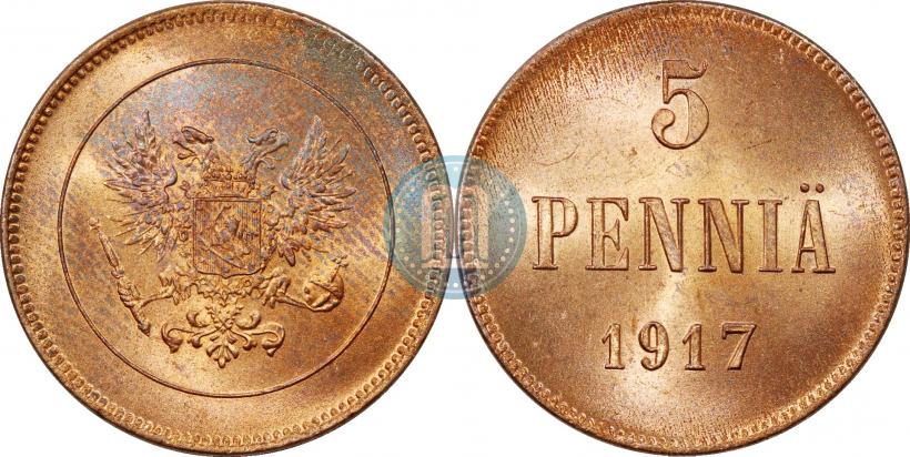 Фото 5 пенни 1917 года  
