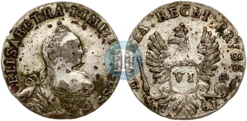 Picture 6 groszy 1761 year  