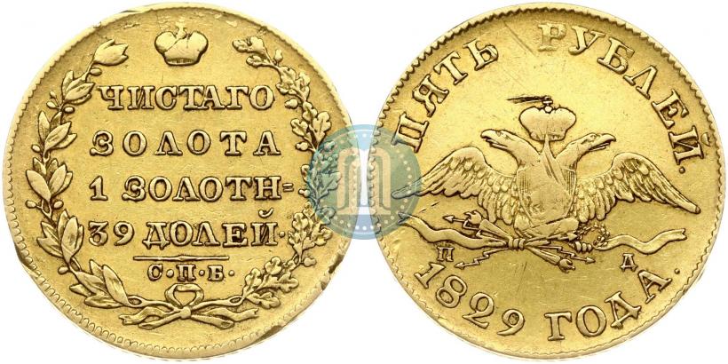 Picture 5 roubles 1829 year СПБ-ПД 