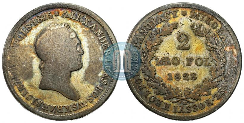 Picture 2 złote 1828 year FH 