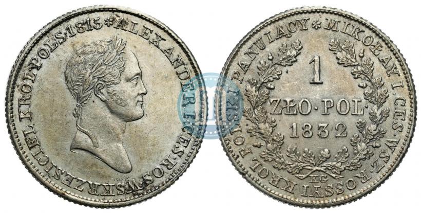 Picture 1 złoty 1832 year KG 