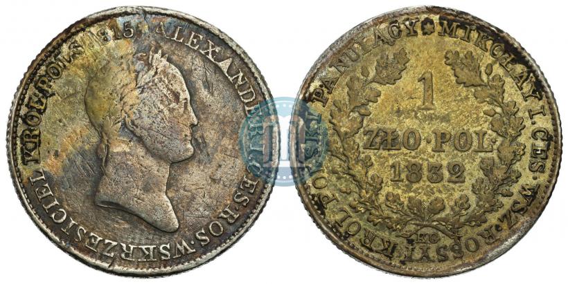 Picture 1 złoty 1832 year KG 