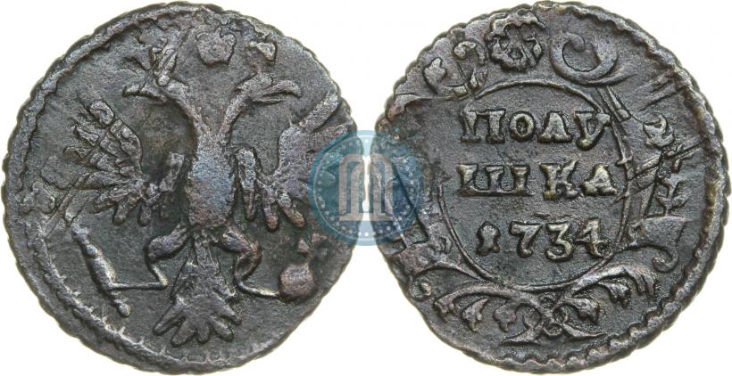 Фото Полушка 1734 года  