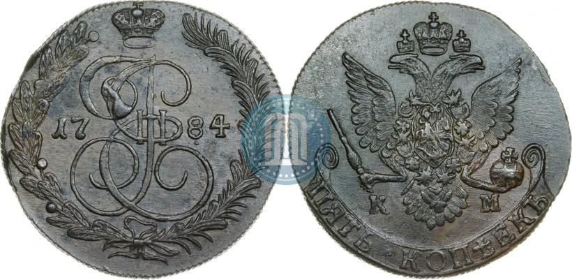 Picture 5 kopecks 1784 year ЕМ 