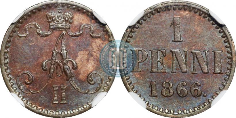 Picture 1 penni 1866 year  