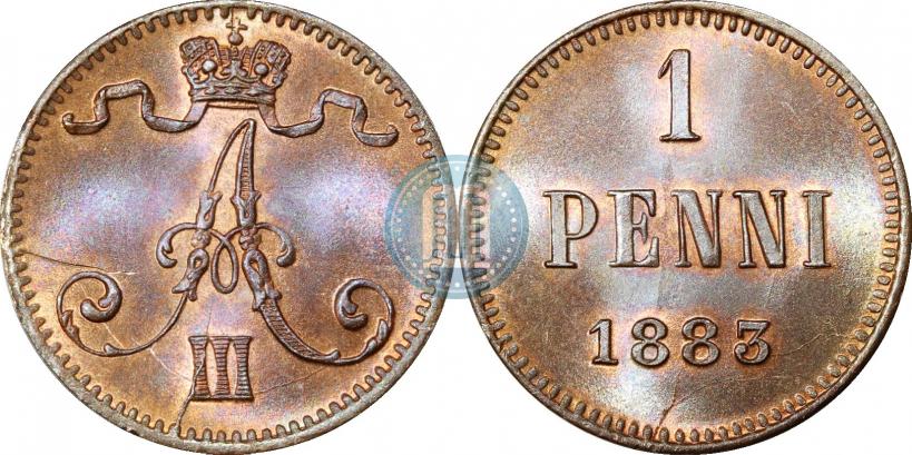 Фото 1 пенни 1883 года  