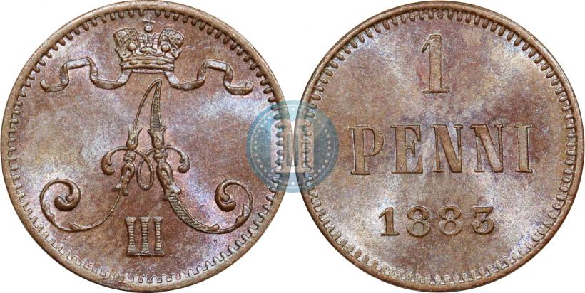 Фото 1 пенни 1883 года  
