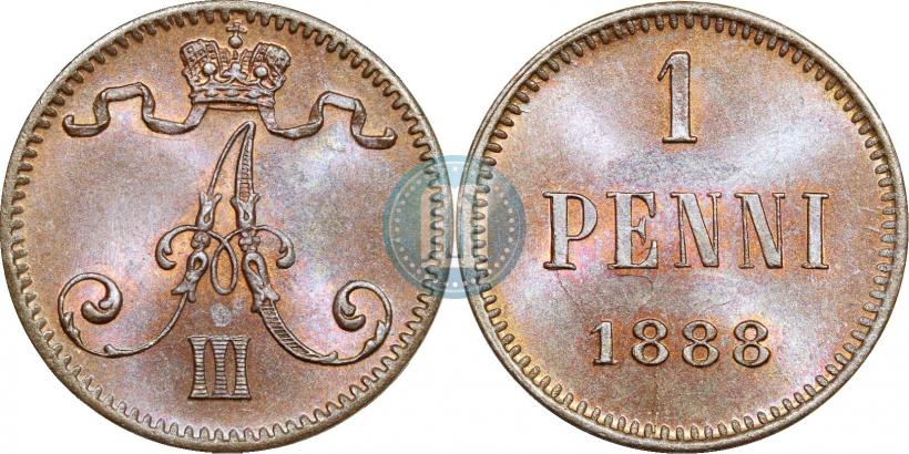Фото 1 пенни 1888 года  