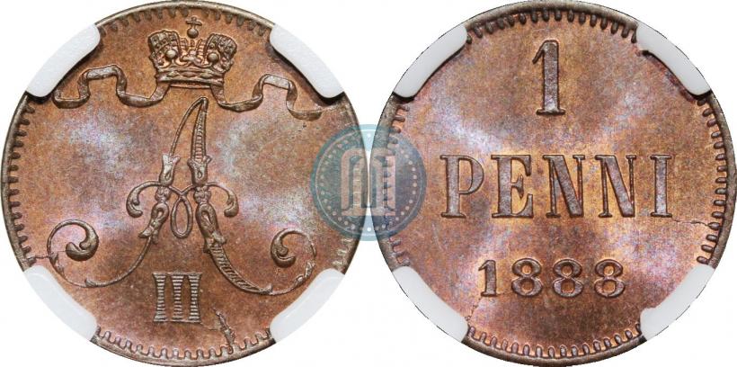 Фото 1 пенни 1888 года  