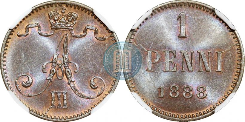 Фото 1 пенни 1888 года  
