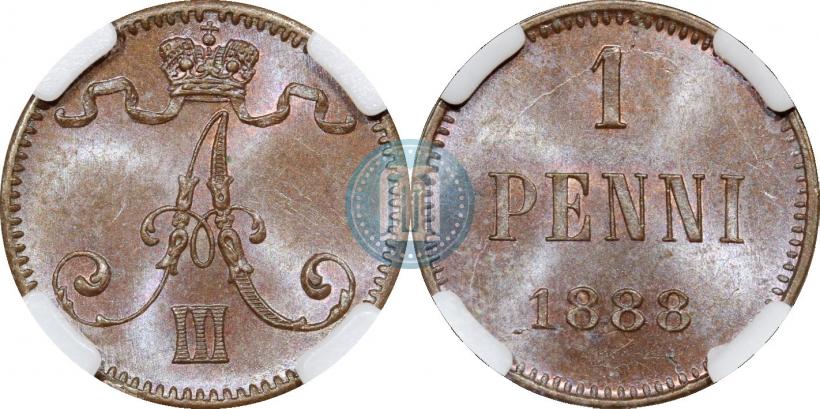 Фото 1 пенни 1888 года  