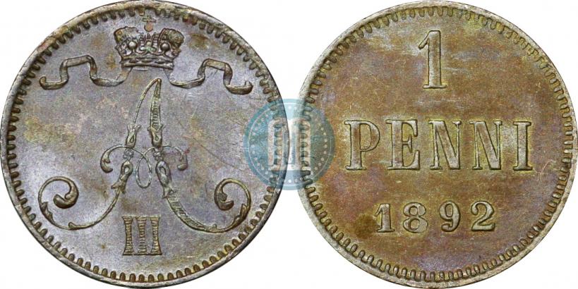 Фото 1 пенни 1892 года  