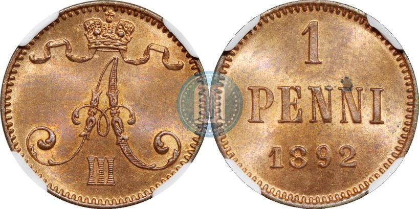 Фото 1 пенни 1892 года  