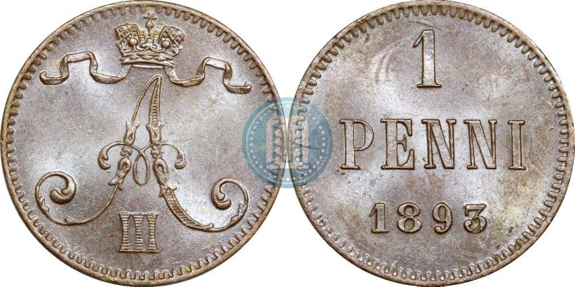 Фото 1 пенни 1893 года  