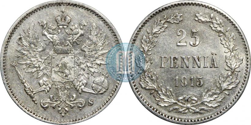 Фото 25 пенни 1915 года S 