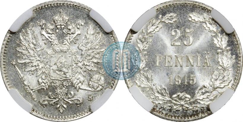 Фото 25 пенни 1915 года S 