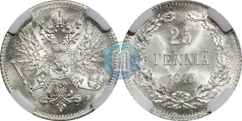 Фото 25 пенни 1915 года S 