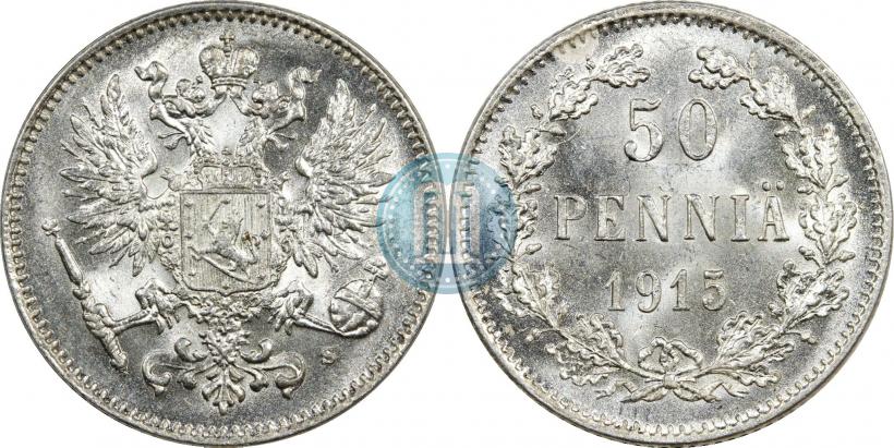 Фото 50 пенни 1915 года S 