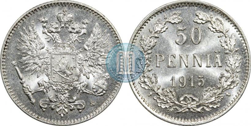 Фото 50 пенни 1915 года S 