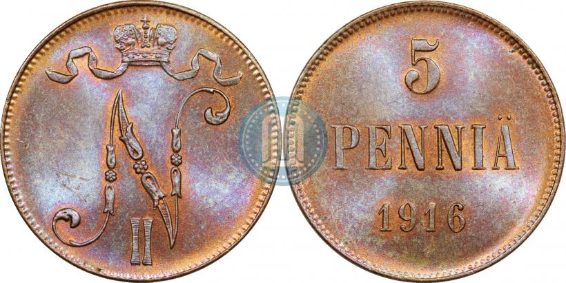 Фото 5 пенни 1916 года  