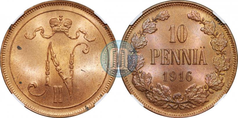 Фото 10 пенни 1916 года  