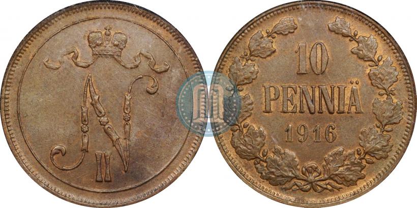 Фото 10 пенни 1916 года  