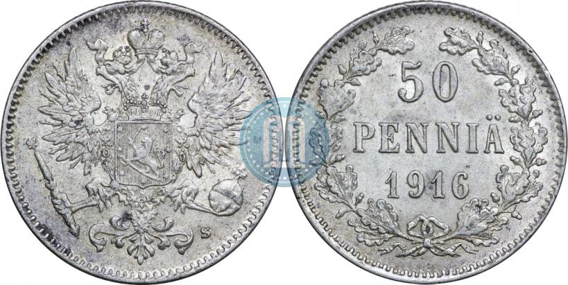 Фото 50 пенни 1916 года S 