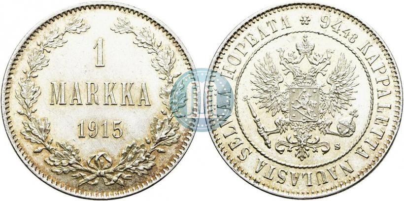 Picture 1 markka 1915 year S 
